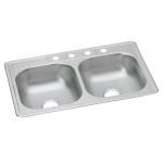 Elkay® - Dayton Stainless Steel 33" x 22" x 6-9/16" Equal Double Bowl Drop-in Sink (10 Pack) - DW1023322