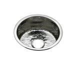 Elkay® - Stainless Steel 16-3/8" x 16-3/8" x 7" Single Bowl Dual Mount Bar Sink Hammered Mirror - SCF16FBSH