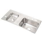 Elkay® - Lustertone Classic Stainless Steel 37-1/4" x 17" x 7-5/8" Double Bowl Drop-in Classroom Sink - DRKR3