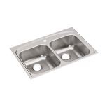Elkay® - Pergola Stainless Steel 33" x 22" x 9" 1-Hole Double Bowl Drop-in Sink - HDDB332291