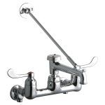 Elkay® - 8" C/S W/M Fx 7" Bkt Hook Spt 4in WB Handles 1/2" Offset Inlets+Stop Polished Chrome-LK940BP07T4S