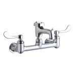 Elkay® - 8" Centerset W/M Fx w/3" Bkt Hook Spt 4in WB Handles 1/2" Offset Inlet Polished Chrome-LK940BP03T4H