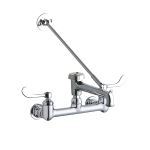 Elkay® - 8" Centerset W/M Fx w/7" Bkt Hook Spt 4in WB Handles 1/2" Offset Inlet Polished Chrome-LK940BP07T4H