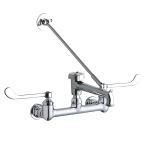 Elkay® - 8" Centerset W/M Fx w/7" Bkt Hook Spt 6in WB Handles 1/2" Offset Inlet Polished Chrome-LK940BP07T6H