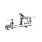 Elkay® - 8" Centerset W/M Fx 3" Bucket Hook Spt 2in LH 1/2" Offset Inlets+Stop Polished Chrome-LK940BP03L2S