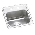 Elkay® - Celebrity® Stainless Steel 15" x 15" x 6-1/8" Single Bowl Drop-in Bar Sink w/Center Drain-BPSR15
