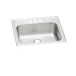 Elkay® - Celebrity® Stainless Steel 19"x17"x6-1/8" Single Bowl Drop-in Bathroom Sink with Overflow-PSLVR1917