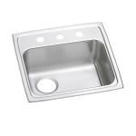 Elkay® - Celebrity® SS 19-1/2"x 19"x 5-1/2"Single Bowl Drop-in ADA Sink Quick-clip Left Drain-PSRADQ191955L