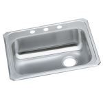 Elkay® - Celebrity® Stainless Steel 25" x 21-1/4" x 5-3/8" Single Bowl Drop-in Sink w/Right Drain-GECR2521R