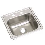 Elkay® - Dayton® SS 15"x 15"x 5-3/16"Single Bowl Drop-in Bar Sink with 2"Drain Opening (10 Pack)-DW1011515