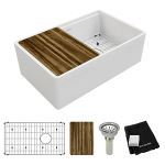 Elkay® - Fireclay 30" x 18-13/16" x 9-5/8" Single Bowl Farmhouse Sink Kit-SWUF13020CB