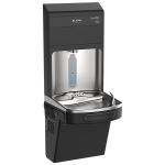 Elkay® - Pro Filtration® Connected BFS & Single ADA Cooler Refrig Dbl Ultra-Cap. LR BK-LZS8WSBPRO-2FL10