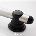 Smartbar™ - Standard Smartbar Brushed Stainless Steel Bar with Charcoal Mounts and Charcoal Domed Bar Caps