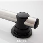 Smartbar™ - Standard Smartbar Brushed Stainless Steel Bar with Charcoal Mounts and Charcoal Elliptical Bar Caps