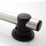 Smartbar™ - Standard Smartbar Brushed Stainless Steel Bar with Charcoal Mounts and Charcoal Flush Bar Caps