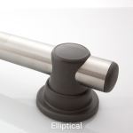 Smartbar™ - Standard Smartbar Brushed Stainless Steel Bar with Slate Mounts and Slate Elliptical Bar Caps