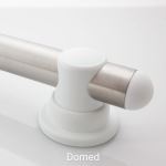 Smartbar™ - Standard Smartbar Brushed Stainless Steel Bar with White Mounts and White Domed Bar Caps