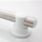 Smartbar™ - Standard Smartbar Brushed Stainless Steel Bar with White Mounts and White Elliptical Bar Caps