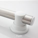 Smartbar™ - Standard Smartbar Brushed Stainless Steel Bar with White Mounts and White Flush Bar Caps
