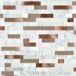 Floor & Decor - SimplInstall Uptown Bronze Linear Metal Peel and Stick Mosaic