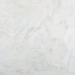 Floor & Decor - Maravilla Bianco Blanco Hexagon Polished Marble Tile
