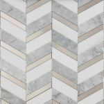 Floor & Decor - SimplInstall Lenox Silver Chevron Peel and Stick Tile