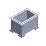 IMC Concrete - Kit 6 - 2×3 Four-Stack Modular Concrete Planter