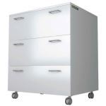 Everhutch - Nestcart Mobile Cart Standing 36" 3 Drawer Double Pull