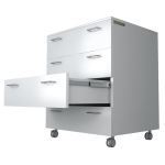 Everhutch - Nestcart Mobile Cart ADA - 33" 4 Drawer Double Pull