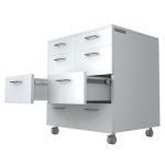 Everhutch - Nestcart Mobile Cart ADA - 33" 2 Drawer Double Stack W/4