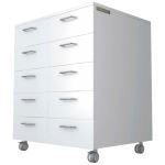 Everhutch - Nestcart Mobile Cart Standing 36" 2 Drawer Double Stack W/5 Drawer Double Pull
