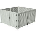 PalmSHIELD - Aluminum Louvered Dumpster Enclosure