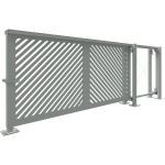PalmSHIELD - Diagonal Louvered Infill Slide Gate