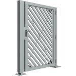PalmSHIELD - Diagonal Louvered Infill Swing Gate
