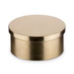 KegWorks - Flush Flat End Cap - Polished Brass - 2" OD