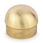 KegWorks - Domed End Cap - Satin Brushed Brass - 2" OD