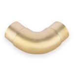 KegWorks - Curved Flush Elbow Fitting 90 Degree - Satin Brushed Brass - 2" OD