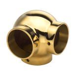 KegWorks - Ball Side Outlet Elbow - Polished Brass - 1.5" OD
