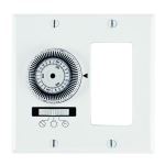 Intermatic - Model #KM2ST-2D, 24-Hour Heavy-Duty Mechanical In-Wall Timer, Timer and Decorator Switch, 120 VAC