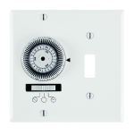Intermatic - Model #KM2ST-2G, 24-Hour Heavy-Duty Mechanical In-Wall Timer, Timer and Toggle Switch, 120 VAC, 20A