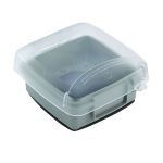 Intermatic - Model #WP5225C, Extra-Duty Plastic In-Use Weatherproof Cover, Double-Gang, Vrt, 2.75" Clear