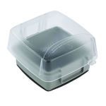 Intermatic - Model #WP5240C, Extra-Duty Plastic In-Use Weatherproof Cover, Double-Gang, Vrt, 3.625" Clear