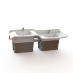 Intersan by AquaDesign Manufacturing - Lavatory Systems - Solidwave High-Low Double
