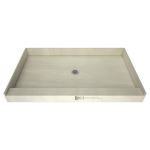 Tile Redi Sales, LLC. - Redi Base®Single Curb Shower Pan With Center Drain,30″Dx60″W-3060CPVC