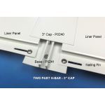 Extrutech Plastics, Inc. - P0240 3" Cap, Two Part H-Bar Trim
