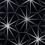 Floor & Decor - Viviano Electra Sable Black Hex Polished Marble Tile