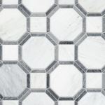 Floor & Decor - Viviano Marmo Gables Carrara White and Gray Hexagon Polished Mosaic