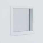Terra Universal - Cleanroom Windows - BioSafe (Powder-Coated Steel) Polycarbonate Framed Single Pane