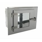 Terra Universal - Pass-Through;BioSafe®CleanMount, 12Wx12Dx12H ID, Center Wall Mount, 304 or 316 Stainless Steel