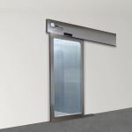 Terra Universal - Door;Automatic Right Sliding,External Mount,46x80,Tempered Glass Window,Full View